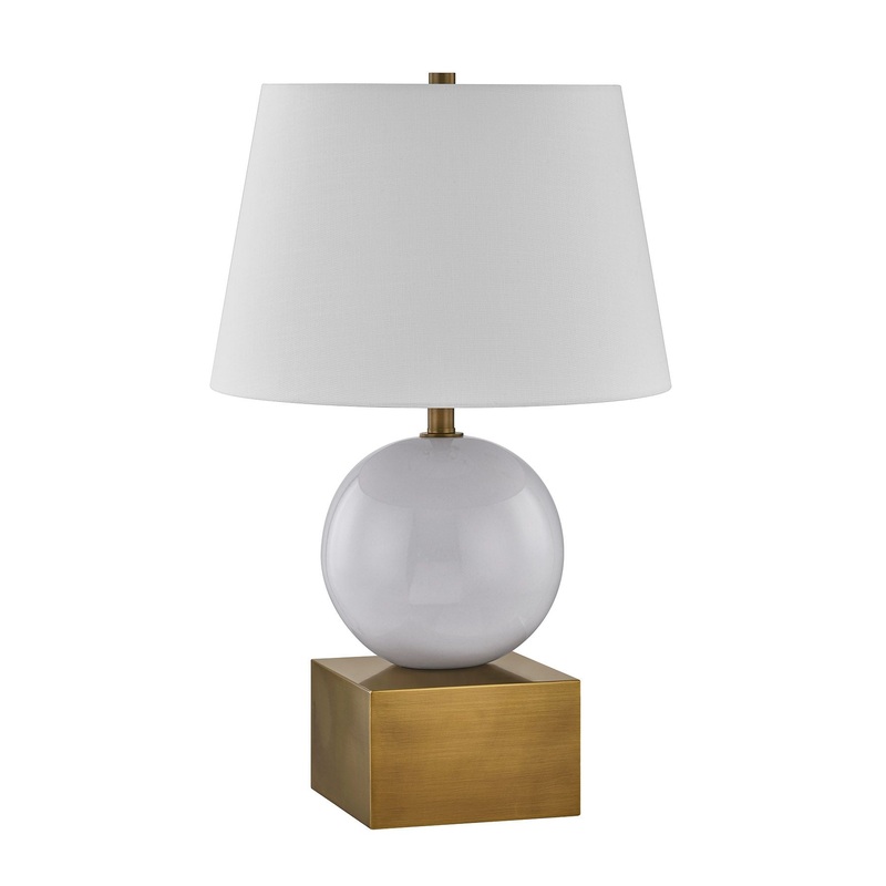Brumfield 1-Light Table Lamp Ceramic and Brass