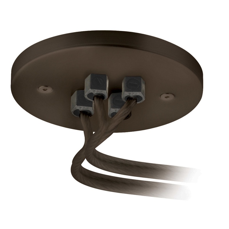 Dual Feed Remote Canopy Soft Feeder Connector in Bronze Finish by Stone Lighting