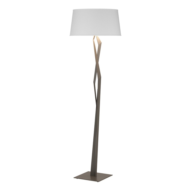 Facet Floor Lamp Dark Smoke Natural Anna Shade (SF)