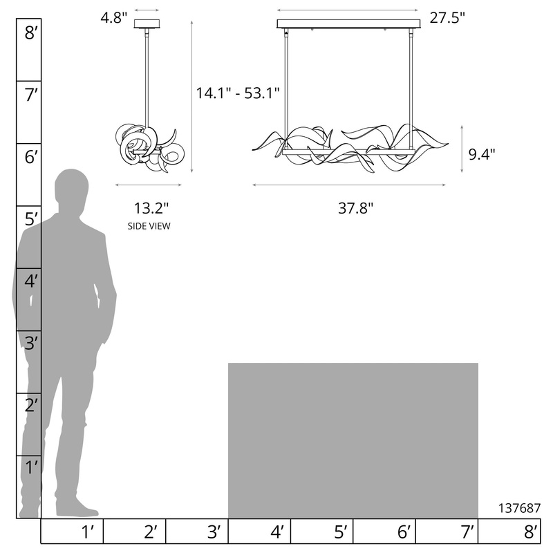 Folio LED Pendant Natural Iron