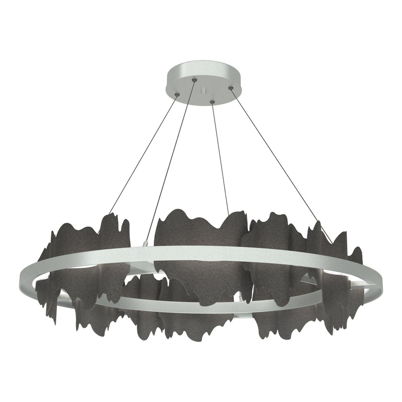 Hildene Circular LED Pendant Vintage Platinum Natural Iron