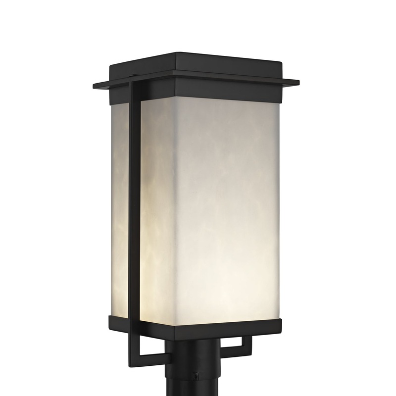 LED Post Mount from the Clouds Collection in Matte Black Finish by Justice Designs