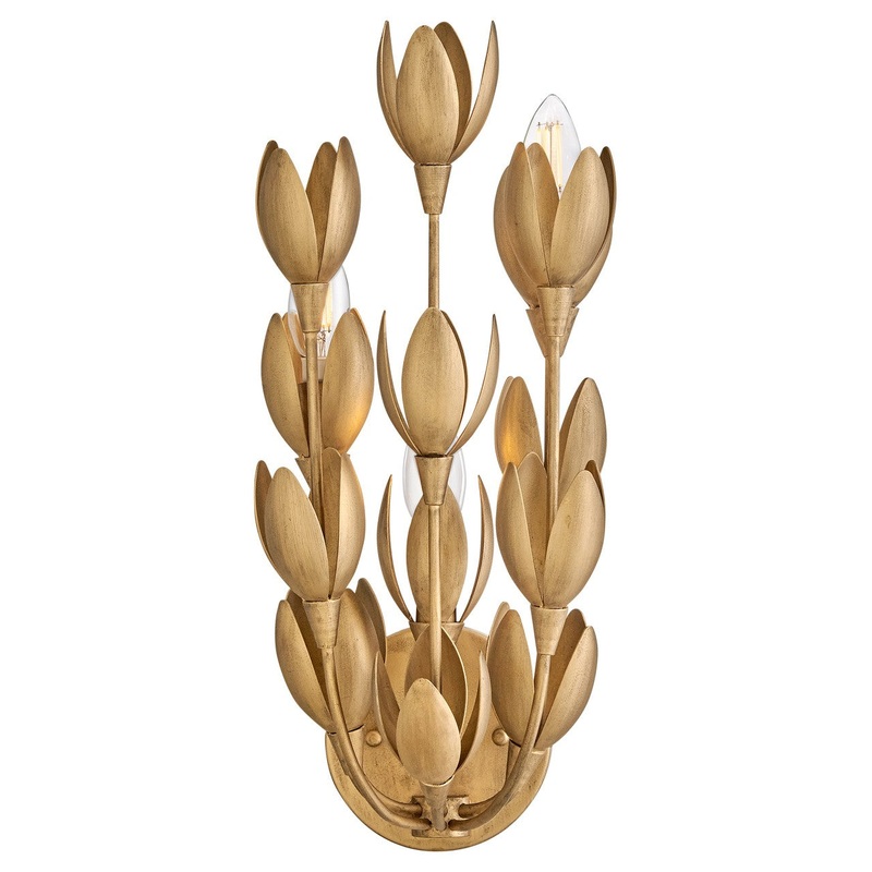 LED Wall Sconce from the Flora Collection in Burnished Gold Finish by Hinkley