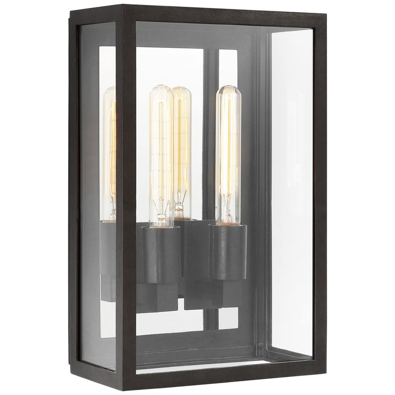 LED Wall Sconce from the Fresno Collection in Aged Iron Finish by Visual Comfort Signature