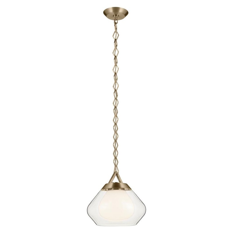 Nella 12″ 1-Light Pendant Champagne Bronze