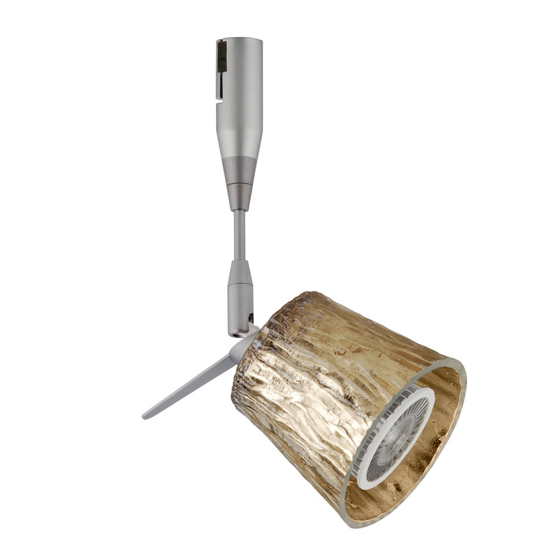 One Light Spotlight from the Nico Collection in Satin Nickel Finish by Besa