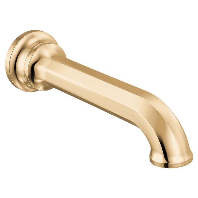 Tub Spout Beauclere Less Diverter Brilliance Polished Gold 9 Inch Brass 1/2 IN NPT