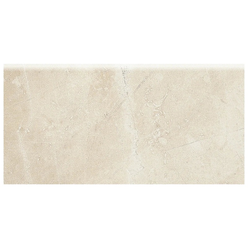 3″ x 6″ Bullnose Classic Pulpis Ivory Glossy Porcelain Trim 57-509