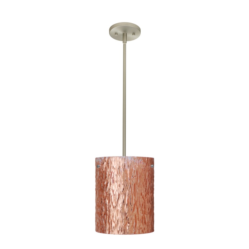 Besa 1TT-4006CS-LED-SN Tamburo One Light Pendant Satin Nickel