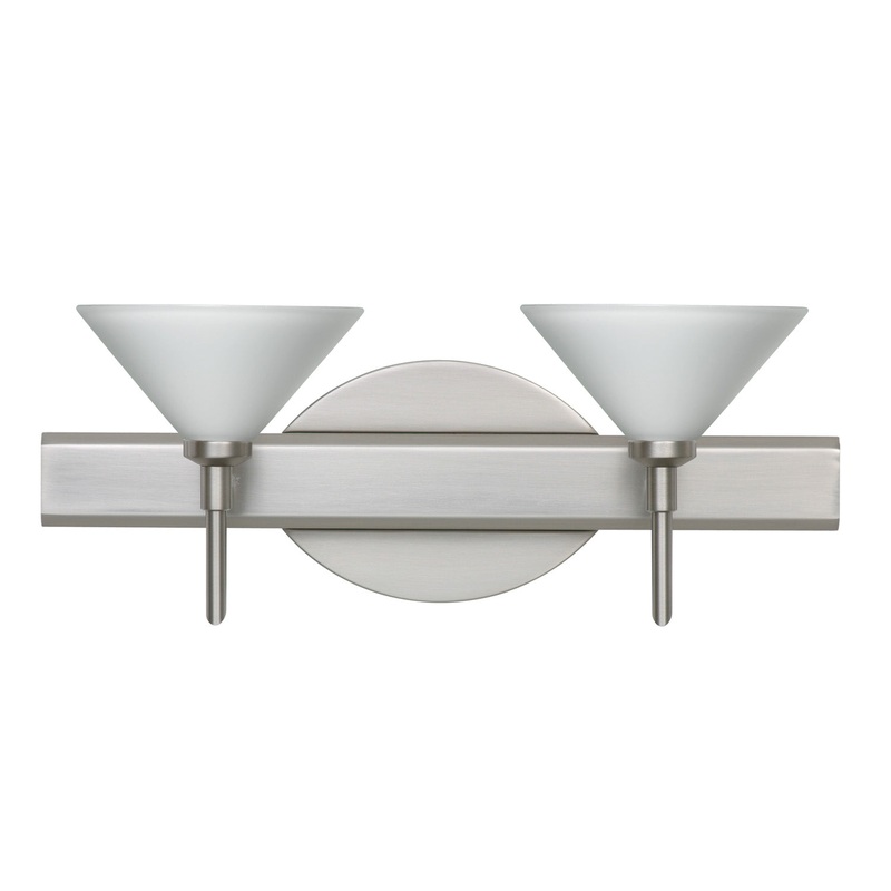Besa 2SW-117607-SN Kona Two Light Wall Sconce Satin Nickel