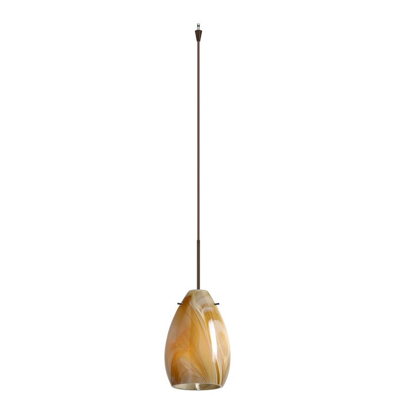 Besa XP-1713HN-BR Pera One Light Pendant Bronze