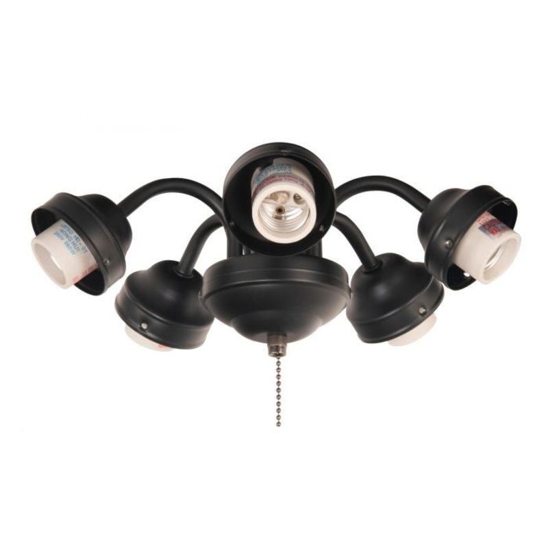 Craftmade F525-FB-LED Universal Five Light Fitter Flat Black (Discontinued)