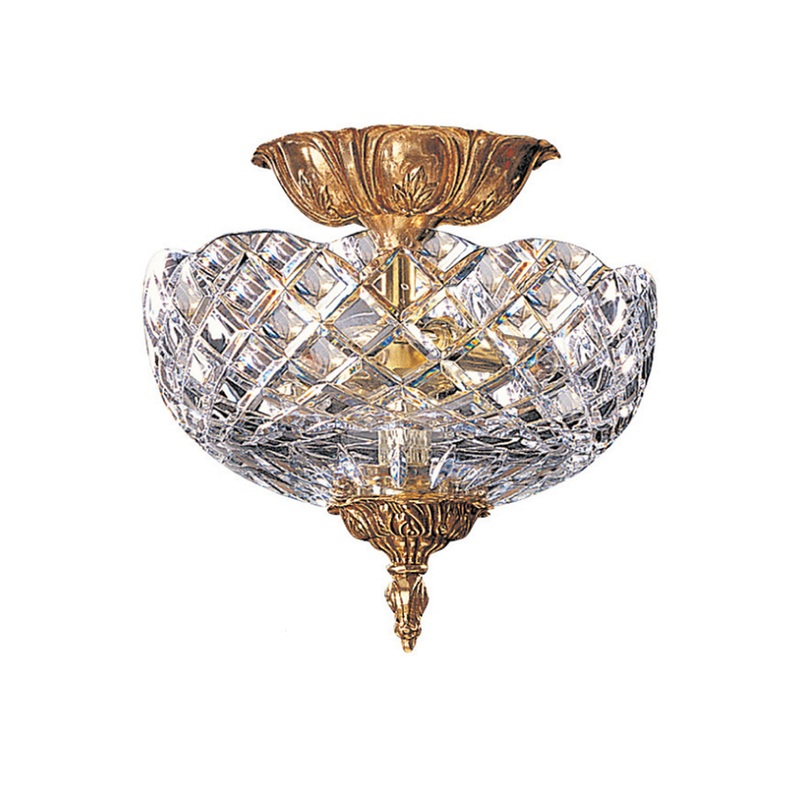 Crystorama 66-CT-OB Ceiling Mount Two Light Semi Flush Mount Olde Brass