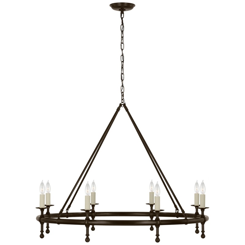 LED Chandelier from the Classic Collection in Bronze Finish by Visual Comfort Signature