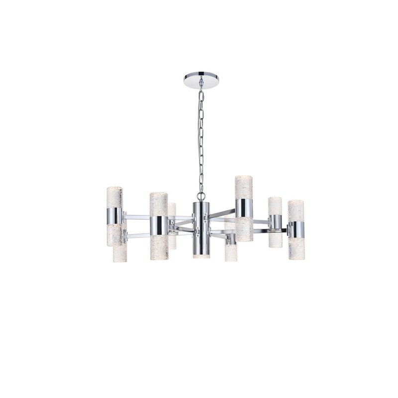 LED Pendant from the Vega Collection in Chrome Finish by Elegant Lighting