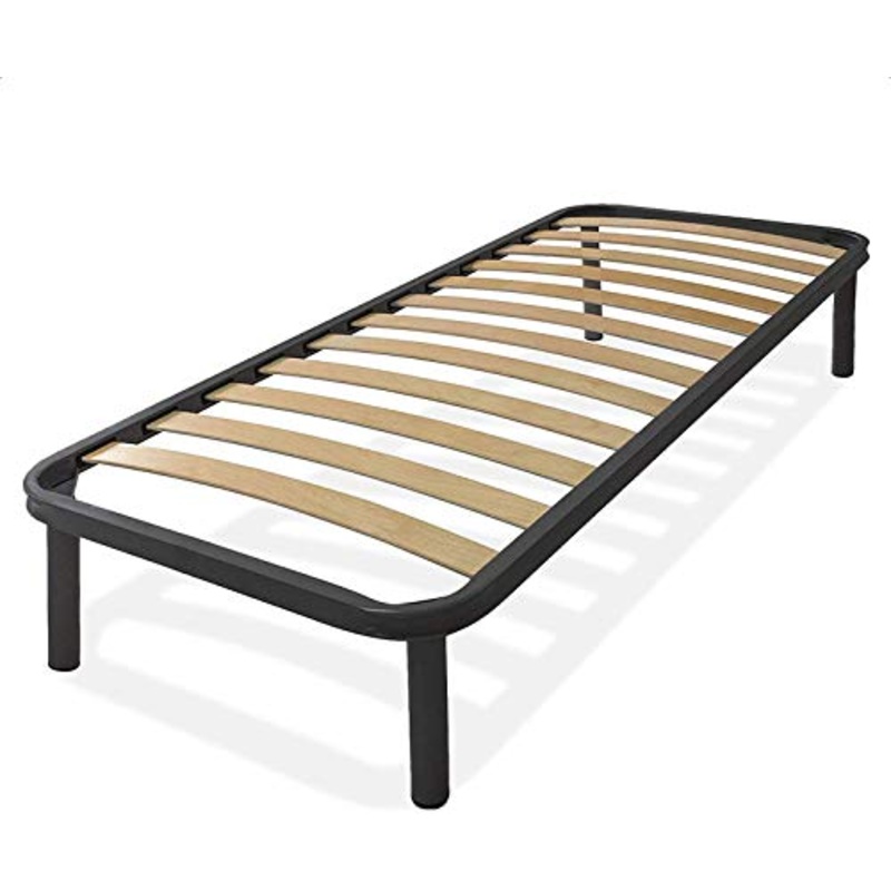 SARDAMATERASSI Rete Letto Ortopedica singolo 80X190, Ortopedica, Struttura in Ferro, Doghe in Legno di Faggio, Resistente, Traspirante, Altezza da Terra 35 cm,4 Piedi Smontabili