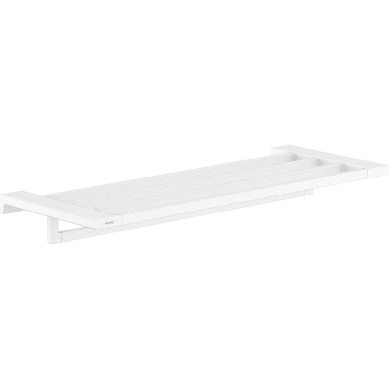Towel Rack AddStoris with Towel Bar Matte White 25 Inch Metal 9-3/4 Inch Wall Mount
