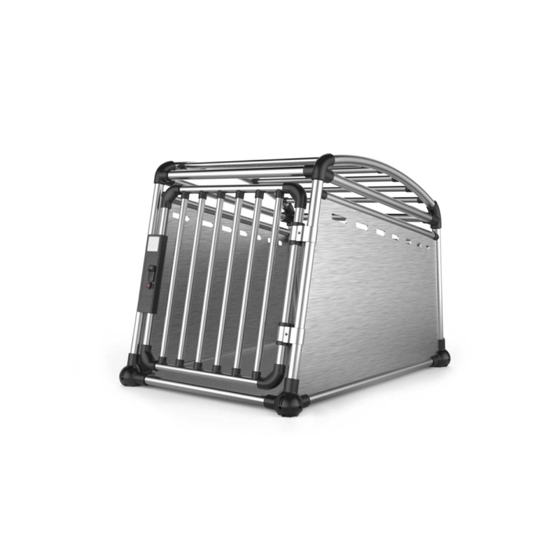 Aluminium Dog Travel Crate 63x68x88cm – Large Pet Car Transport Cage  Kennel Box