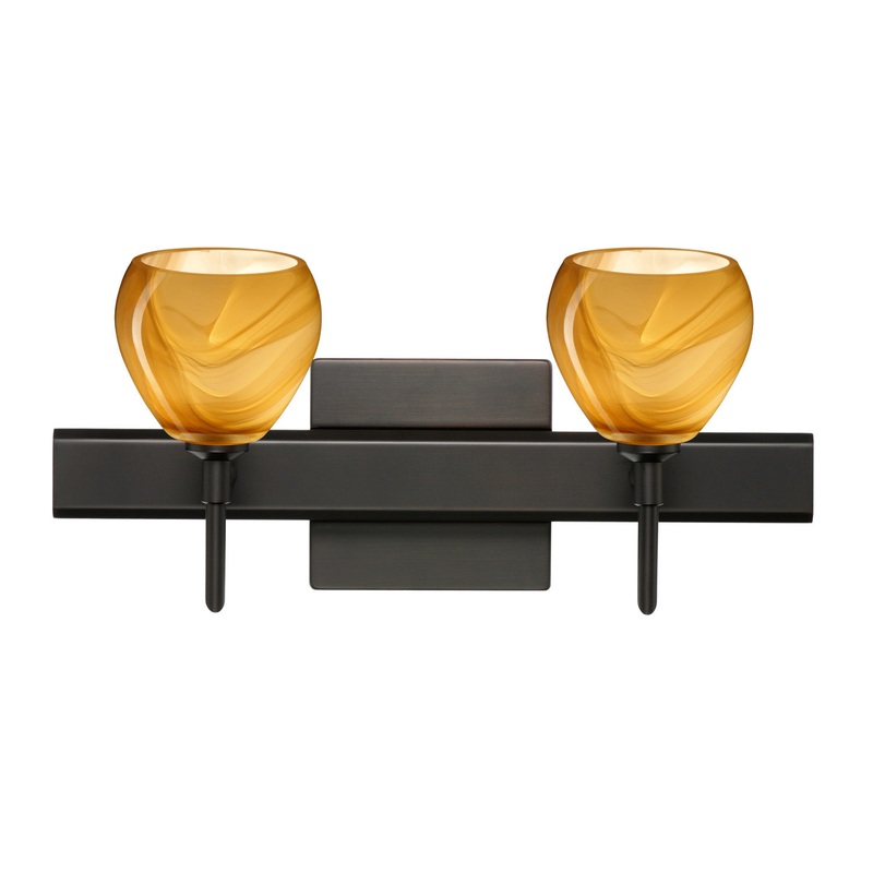 Besa 2SW-5605HN-BR-SQ Tay Tay Two Light Wall Sconce Bronze