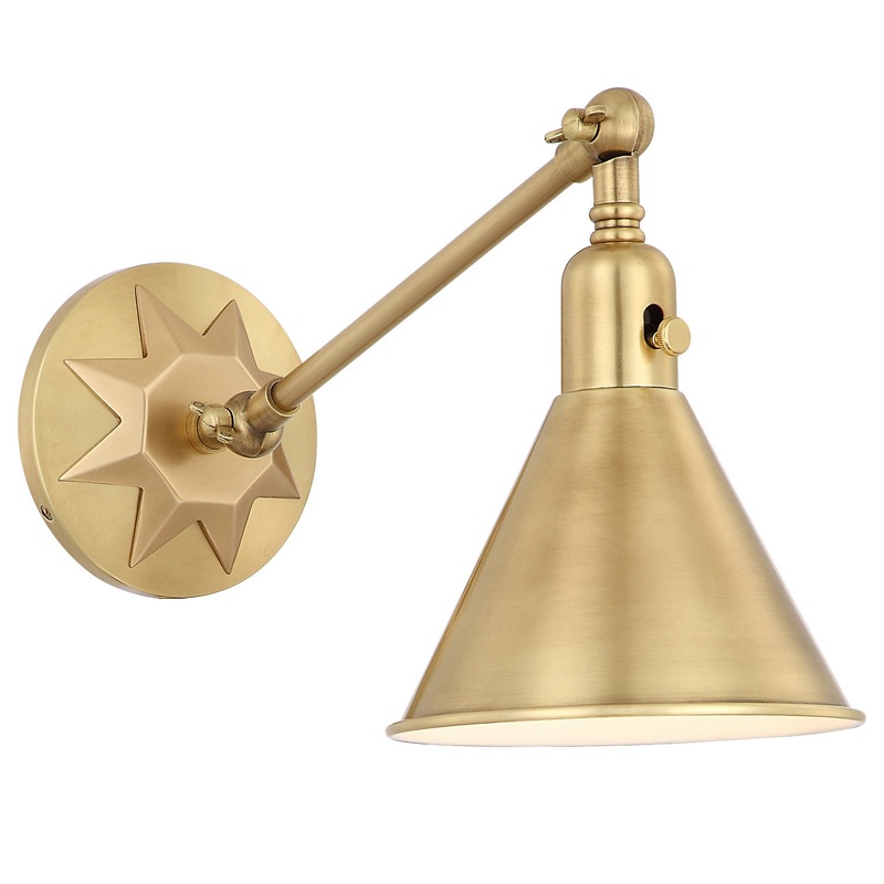 Crystorama MOR-8800-AG Morgan One Light Wall Sconce Aged Brass