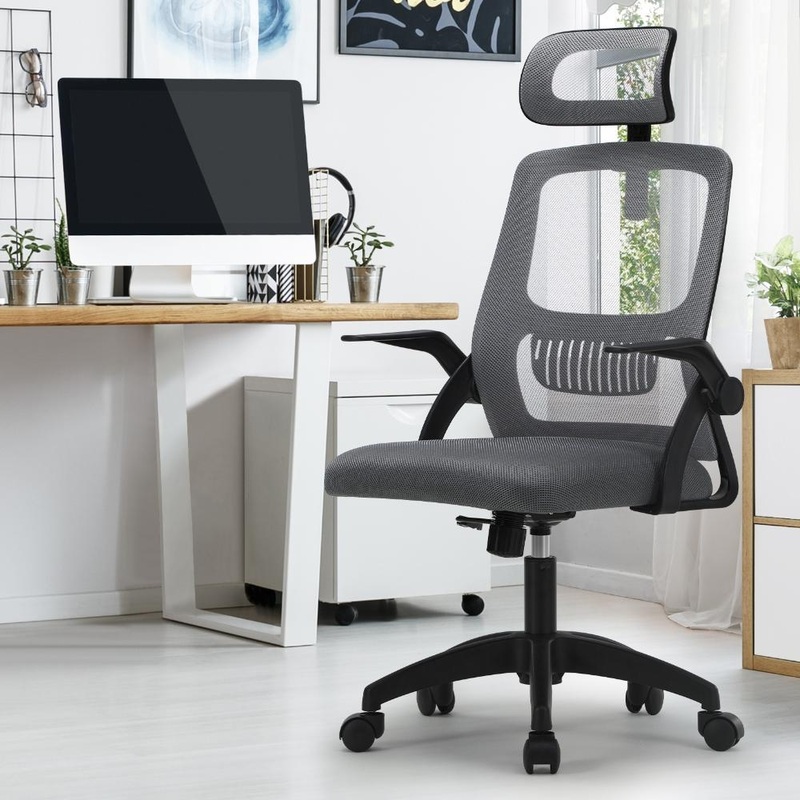 Ergonomic Office Chair Back Support Dark Grey&Black