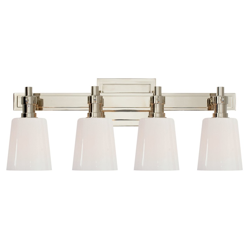 Four Light Bath Sconce from the Bryant Bath Collection in Polished Nickel Finish by Visual Comfort Signature