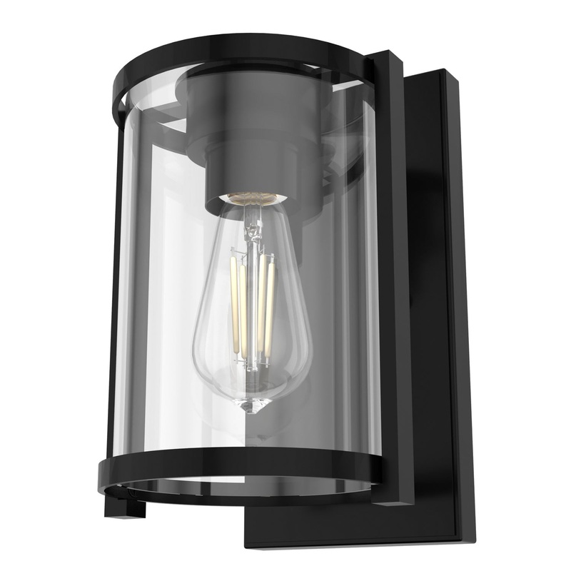 One Light Wall Sconce from the Astwood Collection in Matte Black Finish by Hunter
