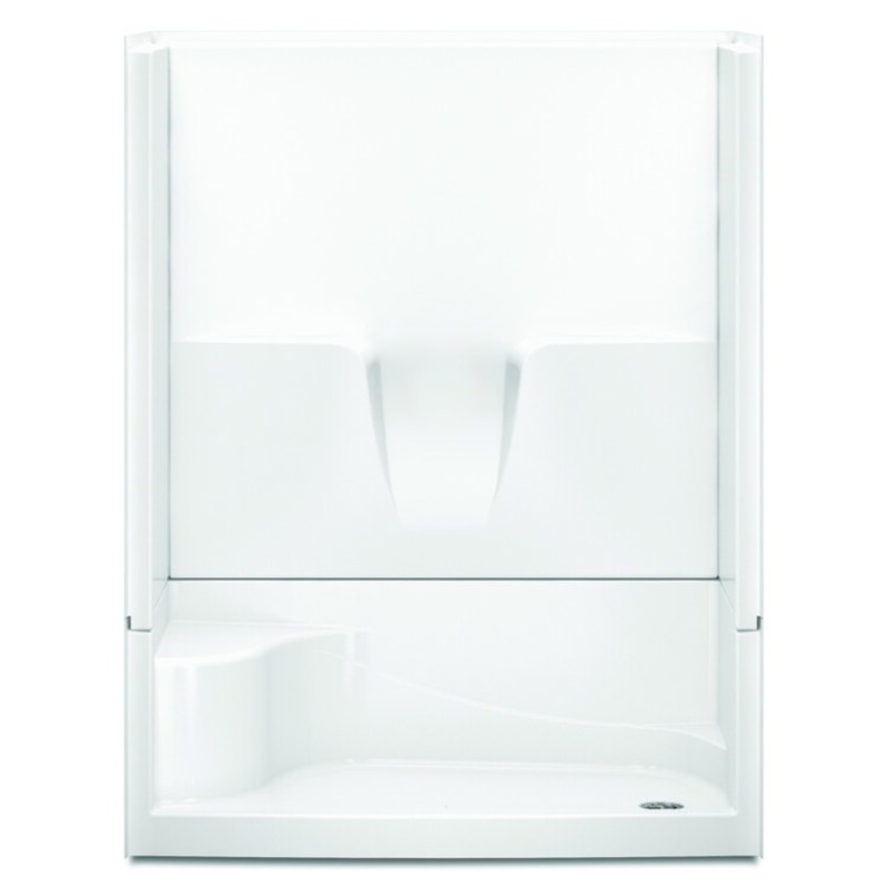 Shower Module 60 x 34 x 76 Inch Acrylic White 4 Pieces Right Hand Seat