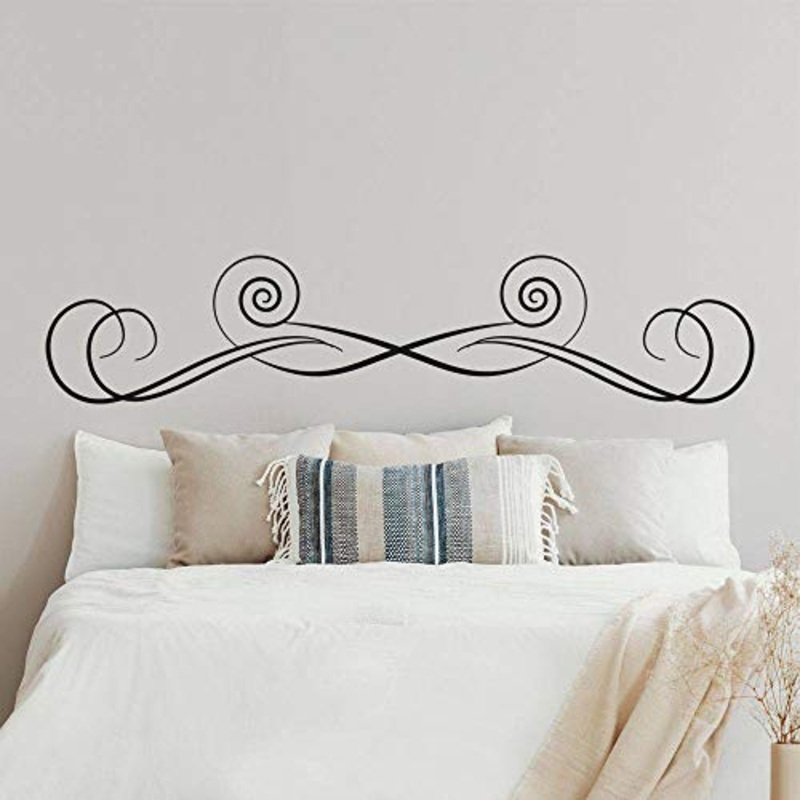 T-MK307 – Adesivi per testiera del letto, 39 x 190 cm, colore: Nero