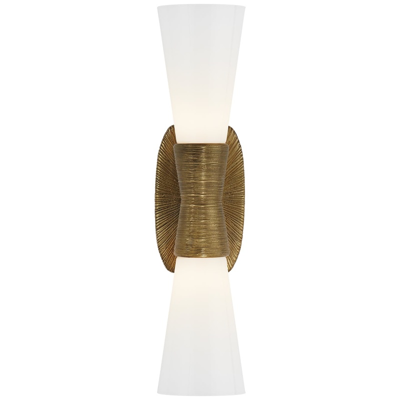 Two Light Bath Sconce from the Utopia Collection in Gild Finish by Visual Comfort Signature