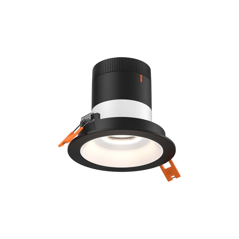 3″ Modular Downlight White with Black Trim 35 Degrees Regressed