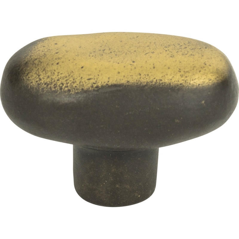 Atlas Homewares Distressed Oval Knob 1 11/16 Inch Antique Bronze