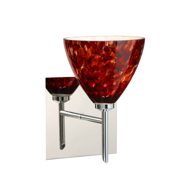 Besa 1SW-177941-CR-SQ Mia One Light Wall Sconce Chrome (Discontinued)