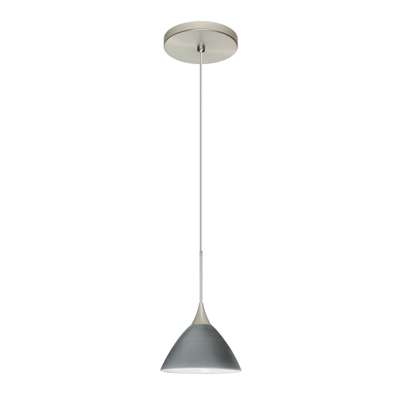Besa 1XT-1743TN-SN Domi One Light Pendant Satin Nickel