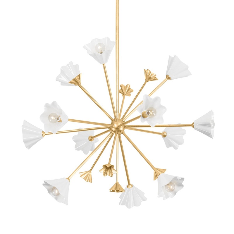 Corbett Lighting 451-38-VGL Julieta 12 Light Chandelier Vintage Gold Leaf
