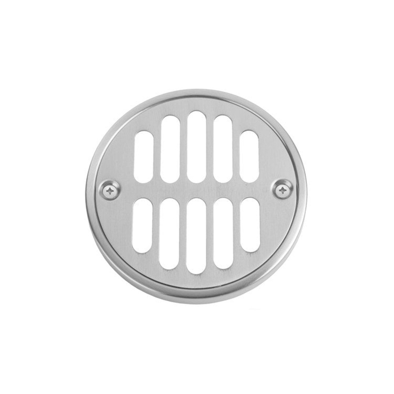 Drain Plate Round Shower 3-3/8 Inch Satin Brass Depth 3/8 Inch