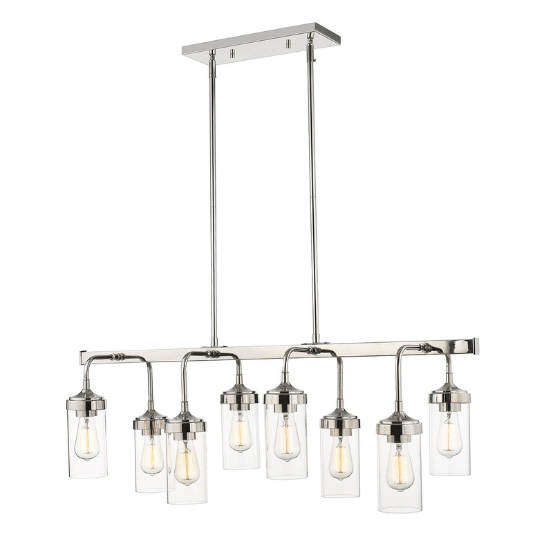 Eight Light Pendant from the Calliope Collection in Polished Nickel Finish by Z-Lite