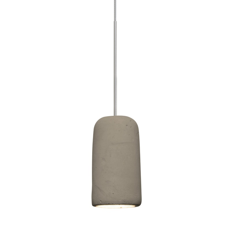 One Light Pendant from the Glide Collection in Satin Nickel Finish by Besa
