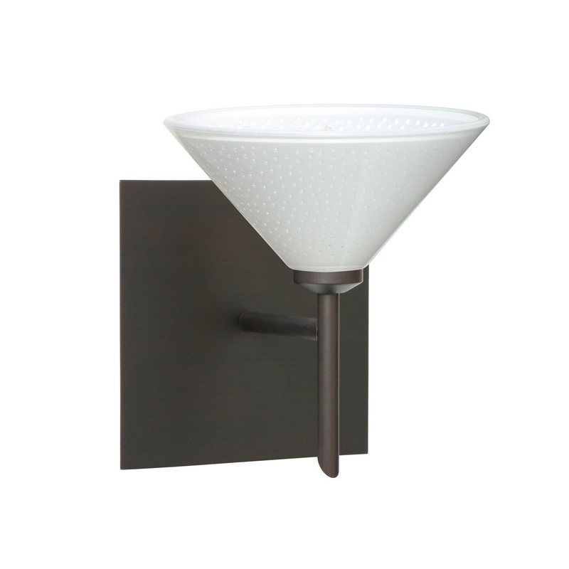One Light Wall Sconce from the Kona Collection in Bronze Finish by Besa