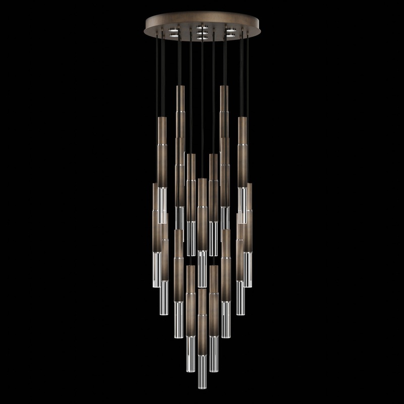 Antonia 31″W Round Pendant Bronze/Nickel/No Skin