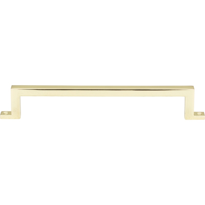 Atlas Homewares Campaign Bar Pull 6 5/16 Inch (c-c) Polished Brass