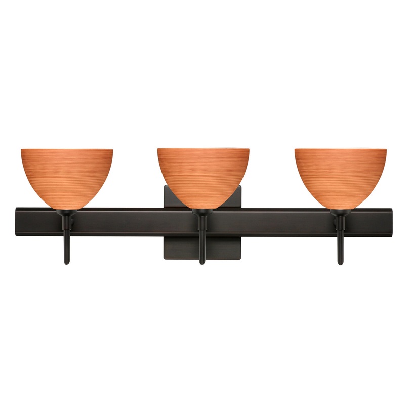 Besa 3SW-4679CH-BR-SQ Brella Three Light Wall Sconce Bronze