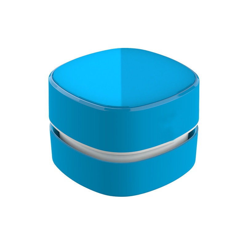 Blue Rechargeable Cordless Mini Desktop Vacuum – Portable Handheld Cleaner for Desk, Keyboard, Crumb & Dust