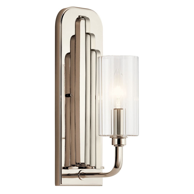 Kichler 52415PN One Light Wall Sconce, Polished Nickel