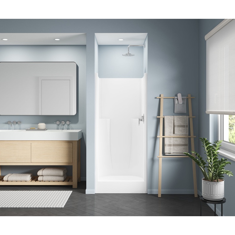 MAAX 103000-000-015 32S 32 x 34 AcrylX Alcove Center Drain One-Piece Shower in Black