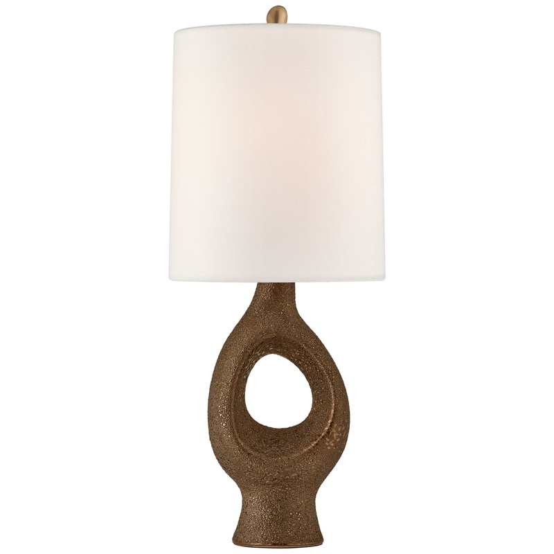 One Light Table Lamp from the Capra Collection in Chalk Burnt Gold Finish by Visual Comfort Signature