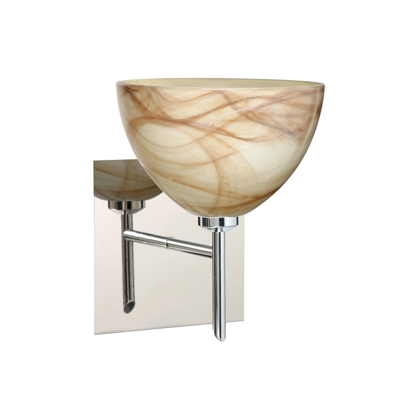 One Light Wall Sconce from the Brella Collection in Chrome Finish by Besa