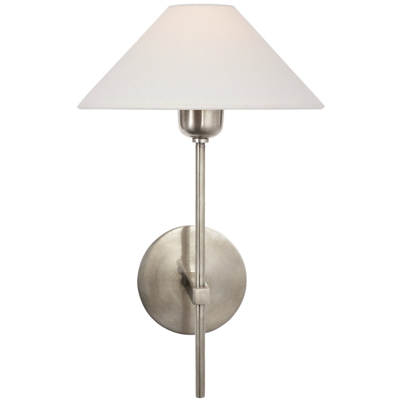 One Light Wall Sconce from the Hackney Collection in Antique Nickel Finish by Visual Comfort Signature