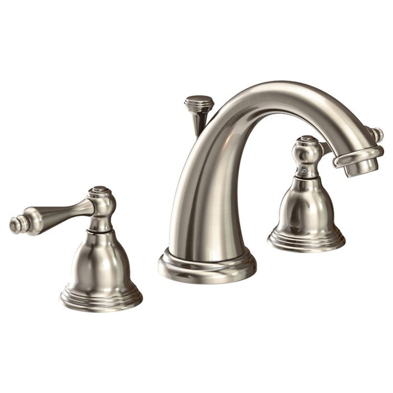 Seaport Two Handle Widespread Bathroom Faucet with Lever Handles with Drain – Antique Nickel