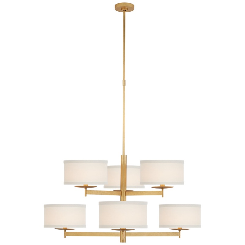Six Light Chandelier from the Walker Collection in Gild Finish by Visual Comfort Signature